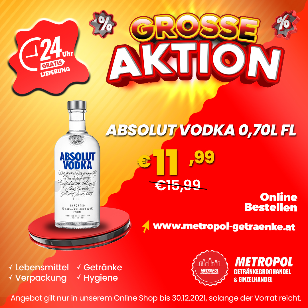 Absolute Vodka bestellen, Absolute Vodka aktion, Absolute Vodka Wien, Absolut aktion